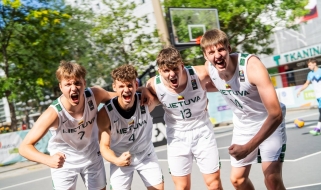 Lietuviai pergalingai startavo Europos jaunimo olimpinio festivalio 3x3 turnyre